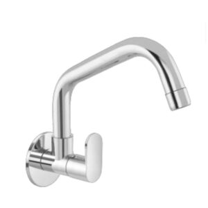 SINK COCK WITH EXTENDED SWINGING SPOUT